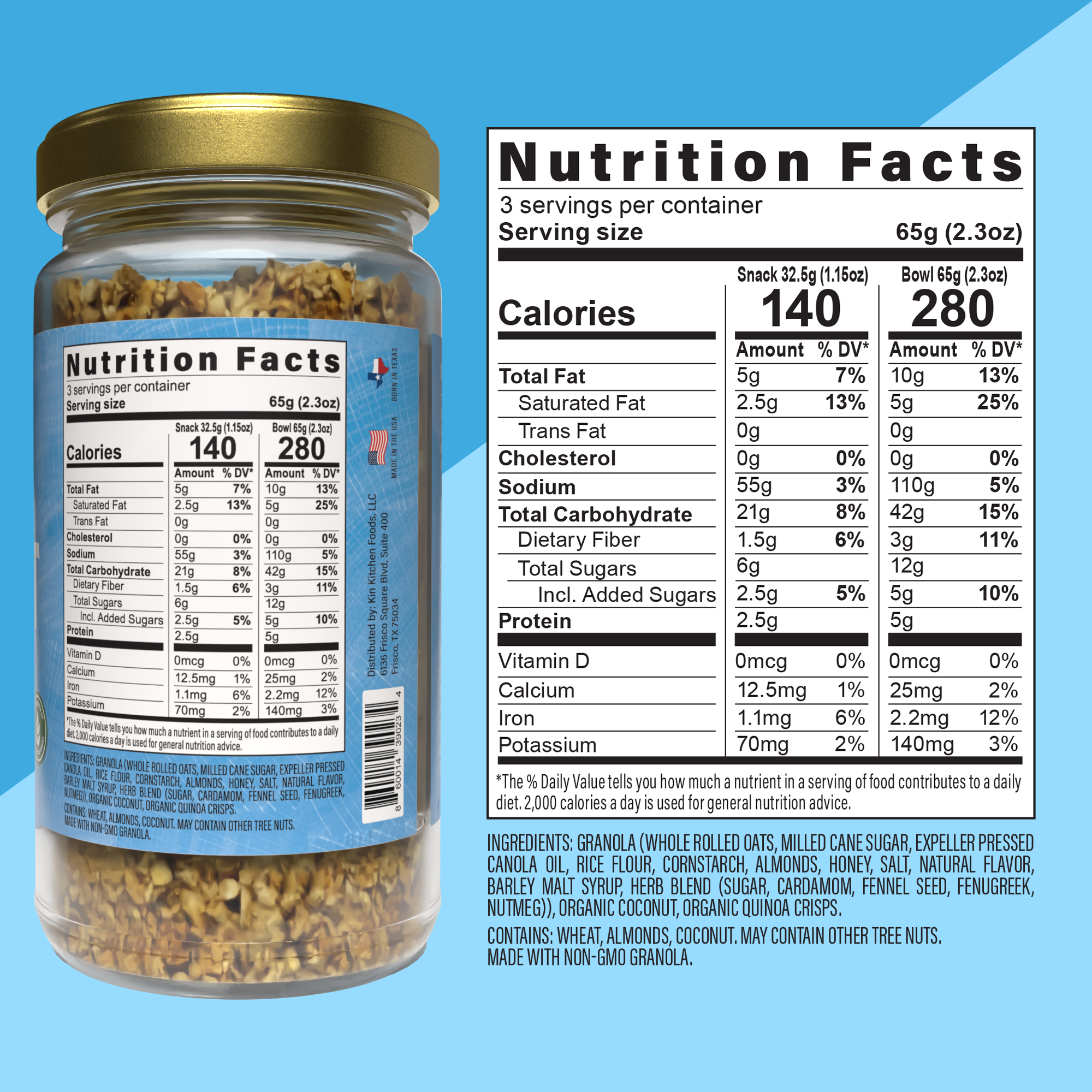 Kin Kitchen Coconut Granola & Quinoa Crisps