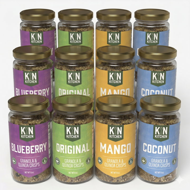 Blueberry, Coconut, Mango, Original (12 Jars - 3 of each)