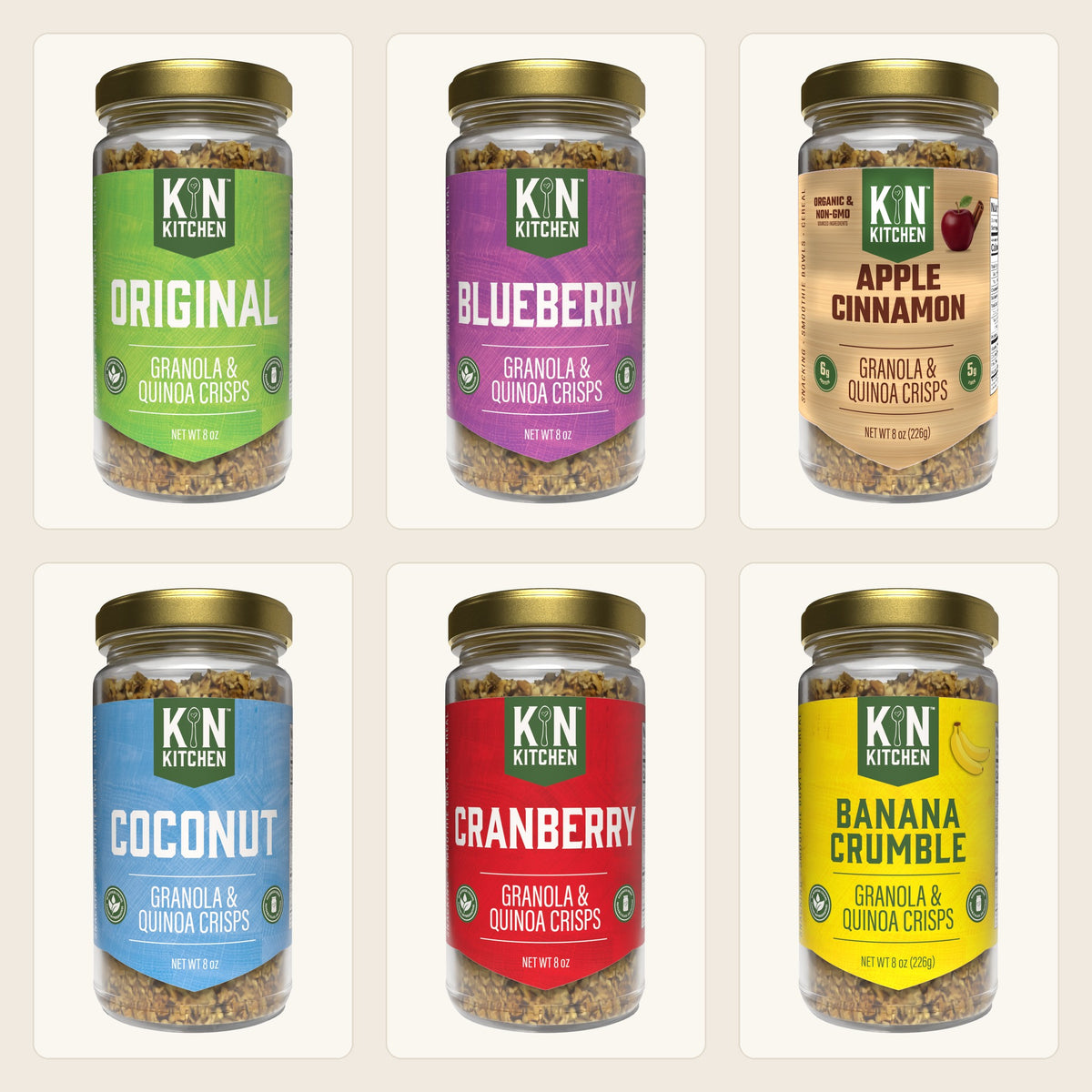 Try Them All: Original, Blueberry, Apple Cinnamon, Coconut, Cranberry, Banana Crumble