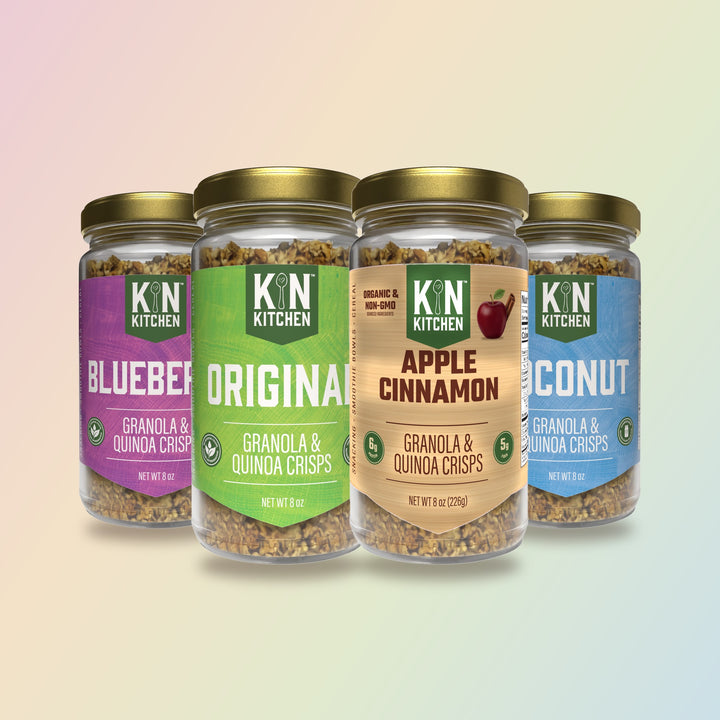 Variety 4-pack: Blueberry, Original, Apple Cinnamon, Coconut