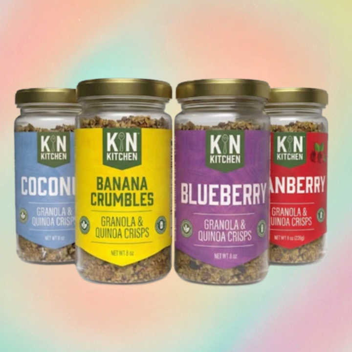Banana Crumble, Cranberry, Blueberry, Coconut