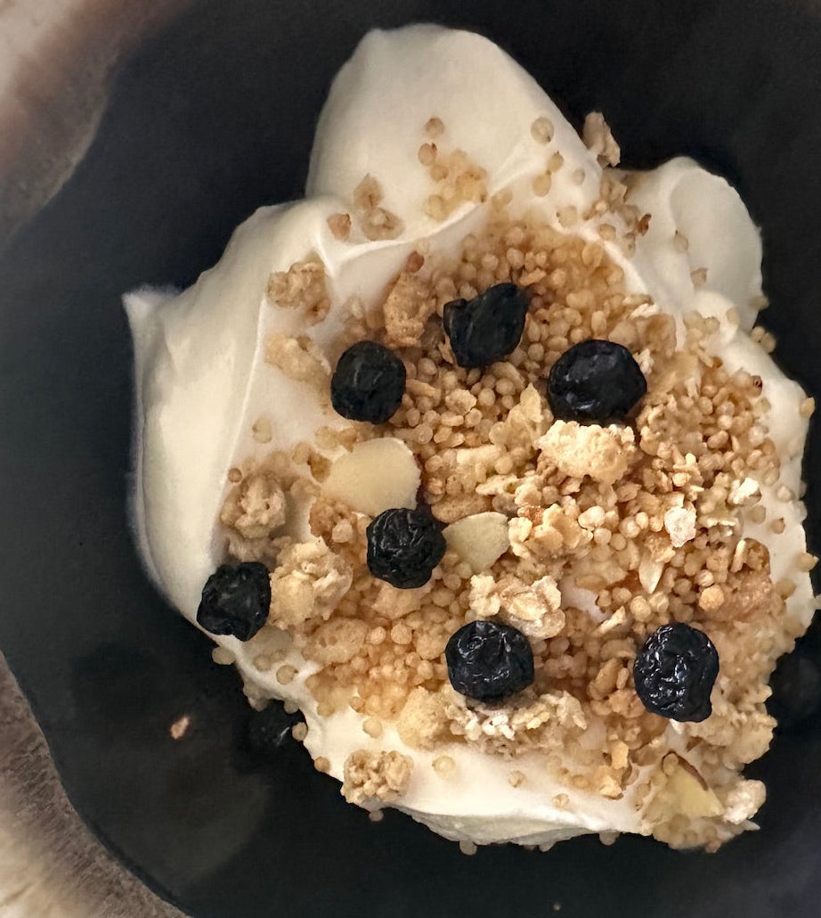 Kin Kitchen granola in a glass jar