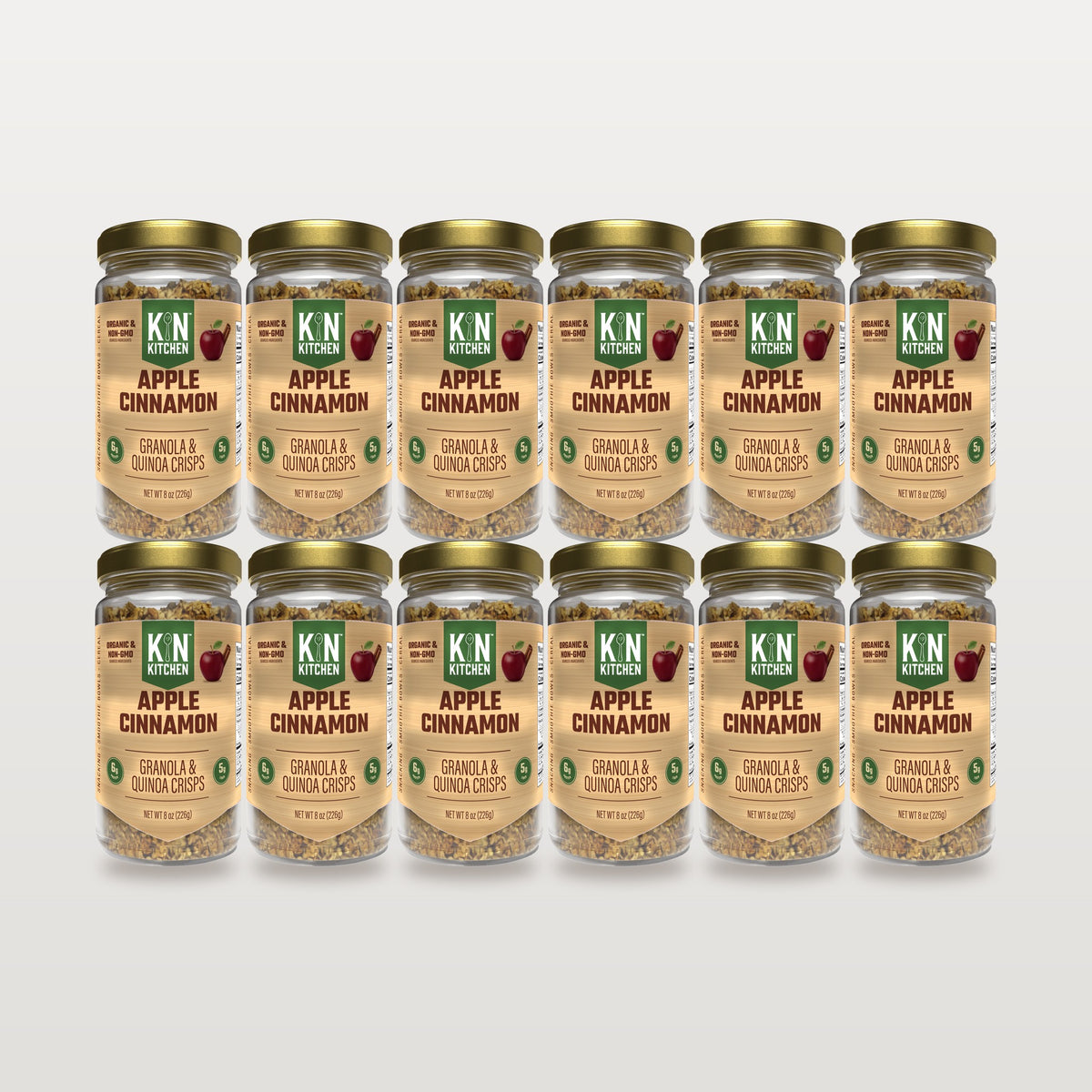 Apple Cinnamon 12-pack, twelve 8 oz glass jars