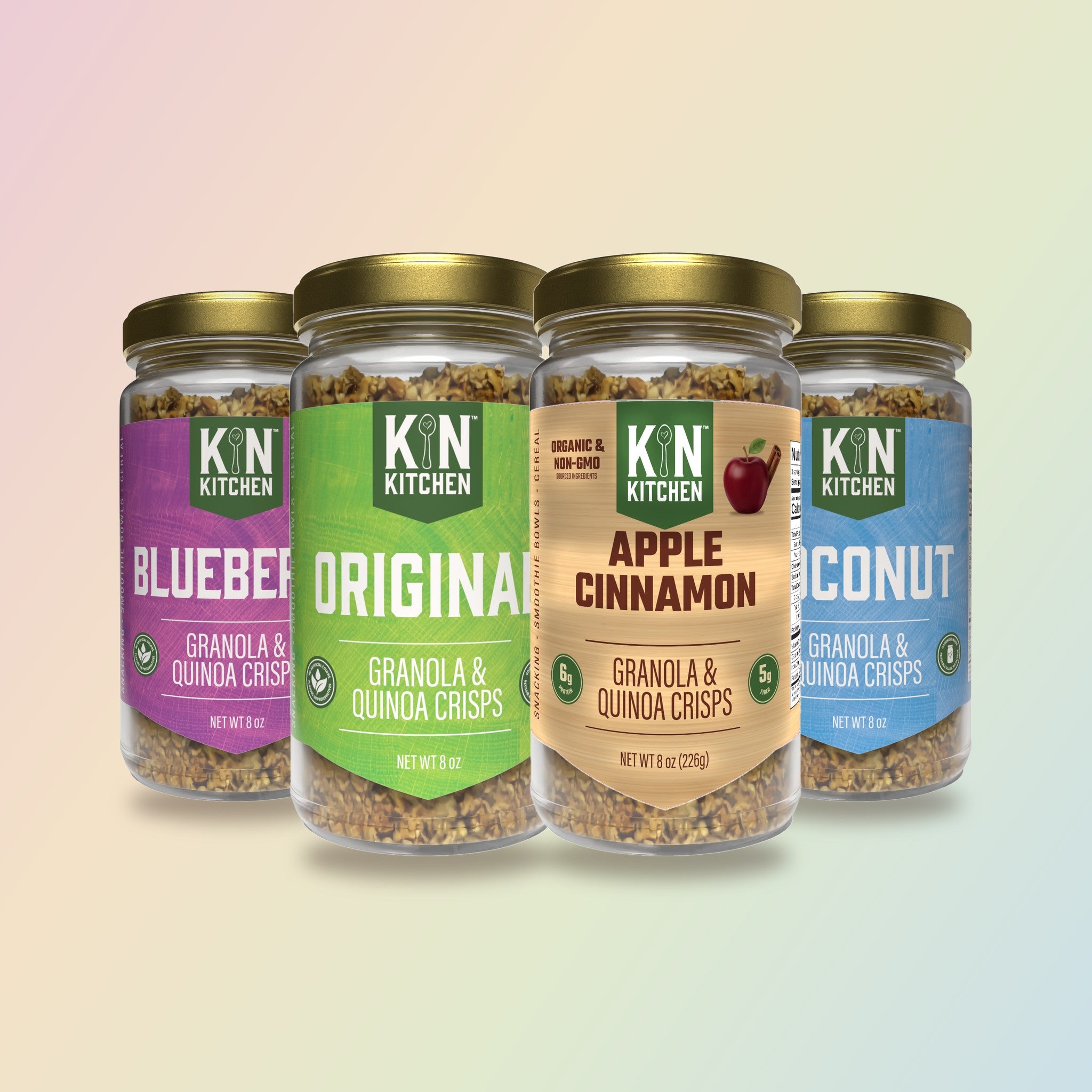 Variety 4-pack: Blueberry, Original, Apple Cinnamon, Coconut