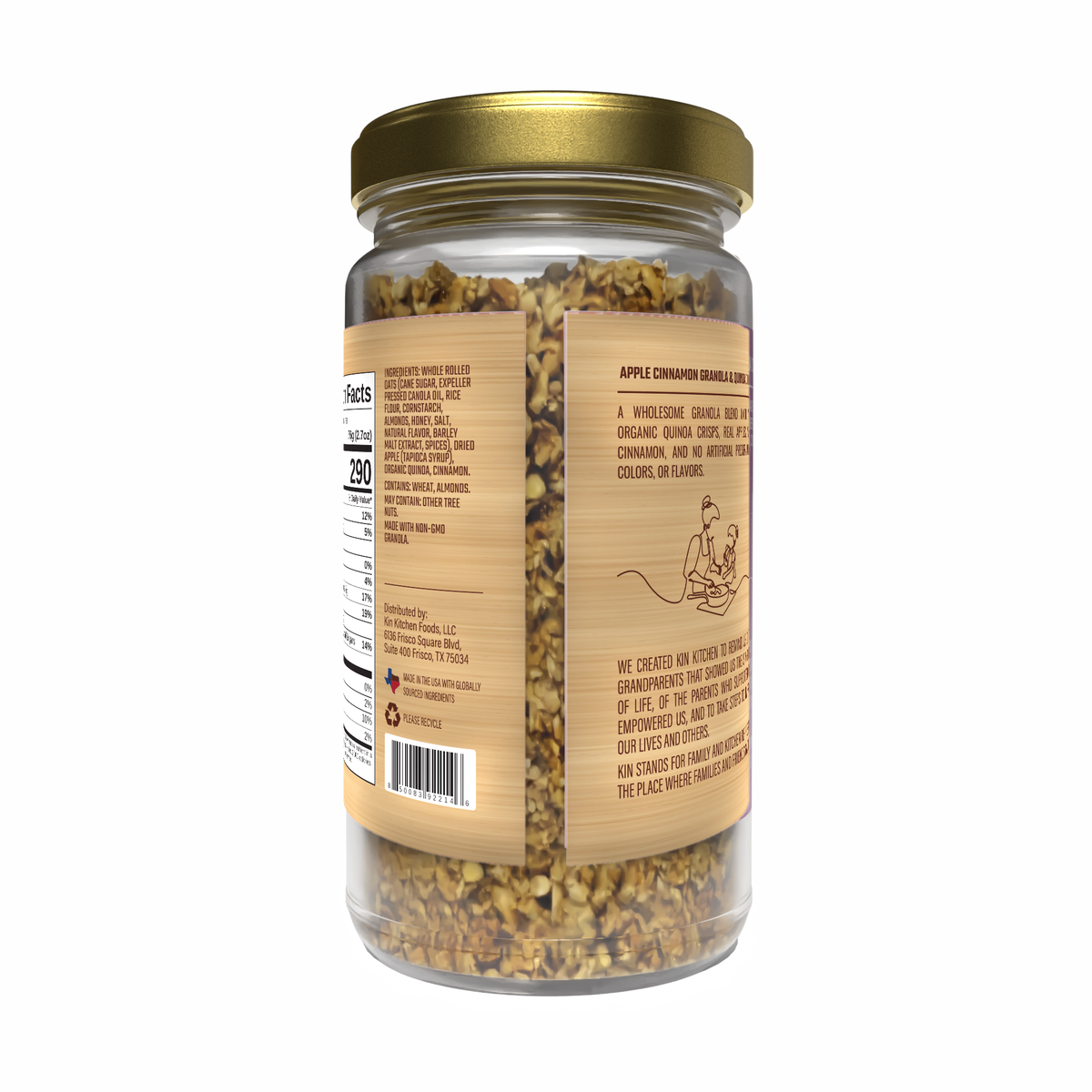 Apple Cinnamon jar, side label